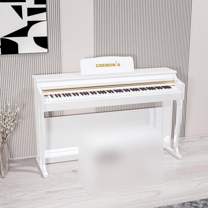 Cremonia 58808 WH Dijital Piyano | 88 Tuşlu Ağırlıklı Klavye - Beyaz